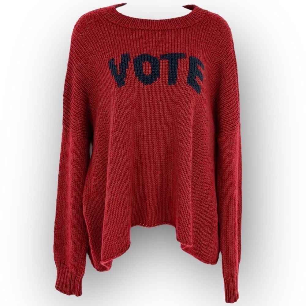Women’s Red 'VOTE' Knit Sweater